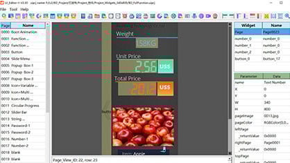 HMI Display Project for a Complete Functional Demo in 340x800