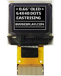 0.66 inch White 64x48 OLED Display Panel SPI ZIF Connector FPC SSD1306
