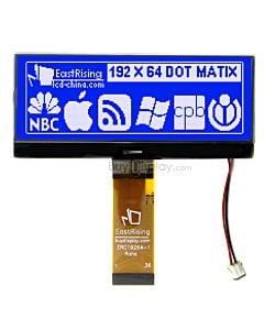 Blue 192x64 Dot Matrix Display Graphic LCD Module Interface