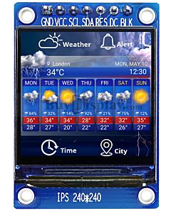 1.3 inch TFT IPS LCD Display Module 240x240 SPI for Arduino Raspberry Pi