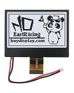2.7 inch SPI 128x64 COG LCD Display with Bezel for EMC and ESD protection
