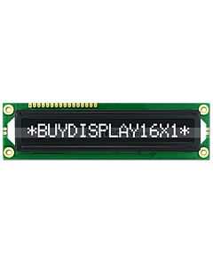 3.3V-5V Character Module 16x1 LCD Display,White on Black,High Contrast