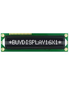 3.3V-5V Character Module 16x1 LCD Display,White on Black,High Contrast