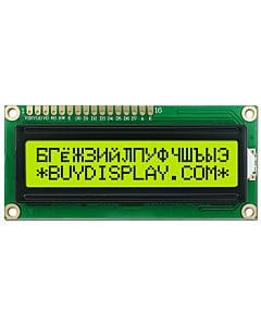 3.3V-5V Russian-Cyrillic 16x2 Character LCD Display Module