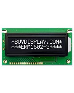 3.3V/5V 16x2 1602 Character LCD Module,White on Black,High Contrast