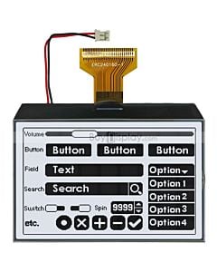 3.4 inch 240x160 Dot Matrix LCD Display Serial Interface,Black on White