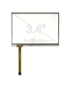 3.4 inch 4 Wire Resistive Touch Screen Panel