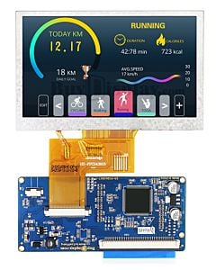 4.3 inch 800x480 IPS TFT LCD Module All Viewing OPTL  Display Optional TouchScreen