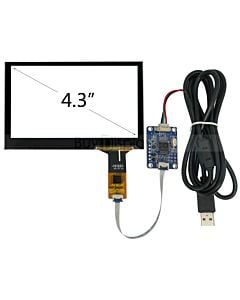 4.3 inch Capacitive Touch Panel wiith Controller FT5206 for 480x272 Dots 