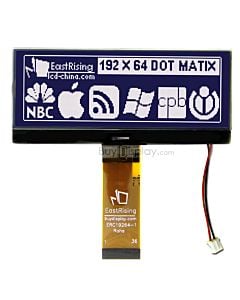 4.3 inch COG 192x64 Graphic LCD Modules Serial Displays,White on Black