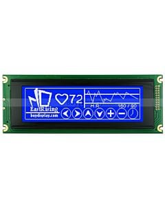 5.2 inch Arduino Display 240x64 T6963 LCD Controller Module,White on Blue