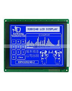 5.7 inch 320x240 LCD Controller SED1335 or Equivalent White on Blue