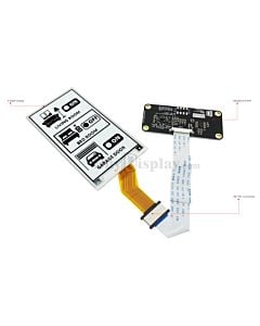 Black 3.7 inch e-Ink Display Raspberry Pi HAT,e-Paper 240x416