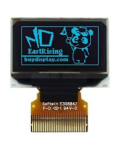 Blue 128x64 0.96 inch OLED Display Top Contact Connector FPC SSD1306