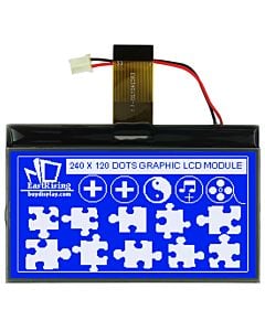Blue 3 inch Graphic LCD 240x120 with Touch Panel COG Display Module