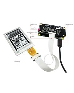 Connect Black 2.7 inch e-Ink Display to Raspberry Pi Hat