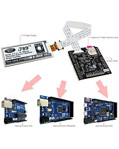 Sunlight Readable Serial SPI 2.9 inch Color E-Ink Display Module 128x296