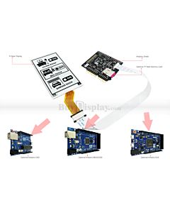 Connect Black 3.7 inch 240x416 e-Paper Display to Arduino