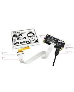 Connect Black 4.2 inch e-Ink Display Panel to Raspberry Pi Hat