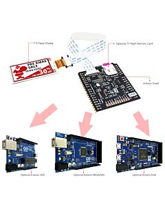 Sunlight Readable Serial SPI 2.9 inch Color E-Ink Display Module 128x296