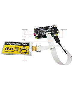 Connect Yellow 2.6 inch e-Ink Display to Raspberry Pi Hat