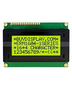 Dispaly 16x4 LCD Module Character,HD44780,Datasheet PDF,Black on YG