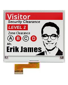 Red 4.2 inch e-Paper Display Panel 400x300