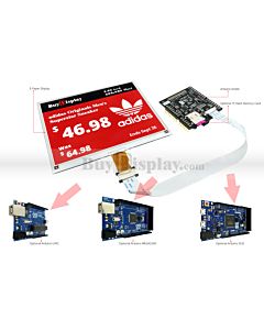 Red 5.83 inch e-Ink Display Arduino Shield,Library 648x480
