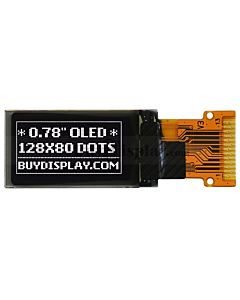White 0.78 inch OLED Display Panel 128x80 4-wire SPI interface SH1107