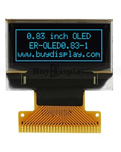  0.83"OLED Display Module SPI,SSD1306 Controller,Blue on Black,96x39