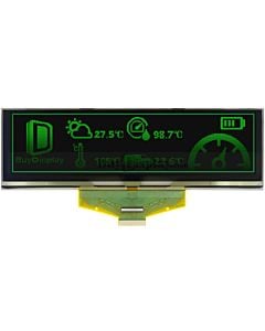 Green Grayscale 5.5 inch Graphic OLED Display Panel 256x64 SSD1322 Parallel/SPI