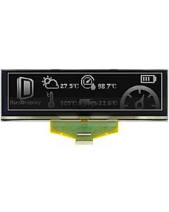  5.5 inch White Grayscale Graphic OLED Display Panel 256x64 SSD1322 Parallel/SPI