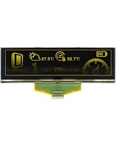  5.5 inch Yellow Grayscale Graphic OLED Display Panel 256x64 SSD1322 Parallel/SPI