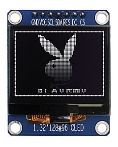 Serial SPI I2C White 1.32 inch Arduino,Raspberry Pi OLED Display 128x96