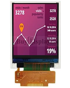 1.8 inch 128x96 TFT LCD Display 4-wire SPI ST7735S Soldering Type FPC