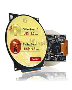 Round 2.8 inch 480x480 TFT Module SPI/I2C Opt. Capacitive Touch Arduino Shield