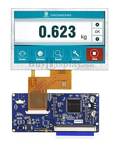 4.3" IPS tft lcd display with small controller board,480x272 pixel,serial spi,I2c