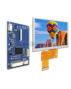 5 inch Driver Board with VGA,Video Signal TFT LCD Display 800x480