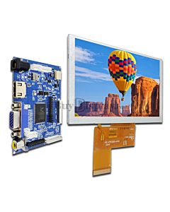 IPS 5 inch LCD Module HDMI,VGA,Video Driver Board and 800x480 TFT Display