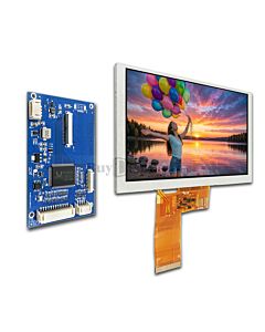 5 inch IPS LCD Screen TFT Module,1024x600 VGA Video AV Driver Board