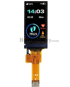 1.05 inch IPS TFT LCD Display 120x240 GC9A01 Connector Type FPC