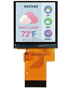 Square 1.54 inch 320x320 IPS TFT LCD Display 4-wire SPI ST7796S