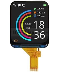 1.69 inch 240x280 Round Rectangle IPS TFT LCD Screen Connector FPC