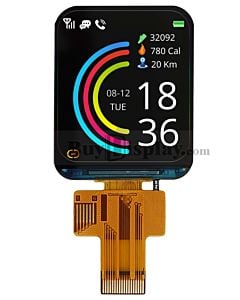 IPS TFT LCD 1.69 inch 240x280 Round Rectangle Capacitive Touch Screen