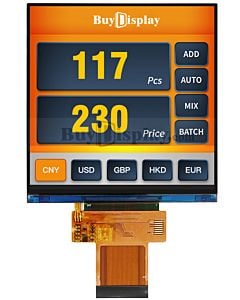 Square 3.95 inch 720x720 IPS TFT LCD Display RGB Interface