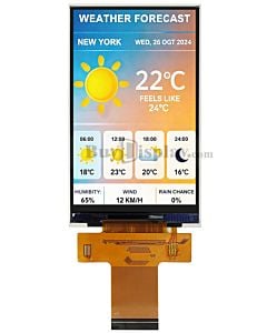  3.97-inch IPS TFT LCD display​ with a 480×800 Pixel​ MCU Interface