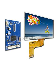 7 inch TFT LCD Display Module in 800x480,VGA,Video,AV Driver Board