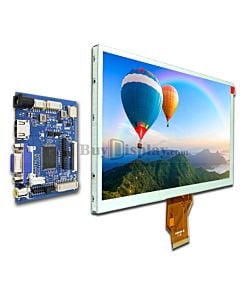 8"LCD Display TouchScreen w/VGA+Video+HDMI Driver Board,AT080TN64
