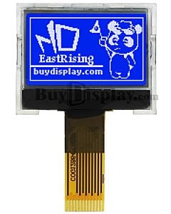 0.96 inch Low Cost Blue 128x64 Graphic COG LCD Display UC1701C SPI