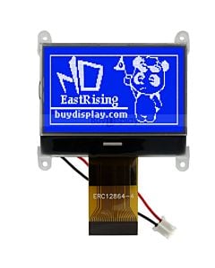 ERC12864FBF-4.10_ST7565 LCD 128x64 Touch Panel Tutorial,Code,Datasheet,Black on Blue